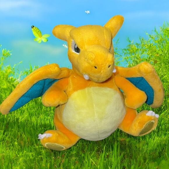 Pokemon Plush Charizard Stuffed Animal Dragon Fire Flying Nursery Bedroom 6" Toy - Picture 1 of 10